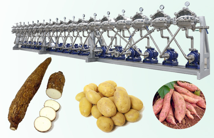 Potato starch processing plant