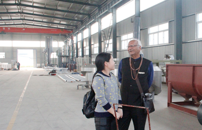 UAE client visit the cassava flour processing machine