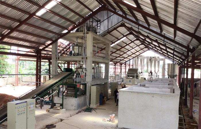 Cassava flour production machine