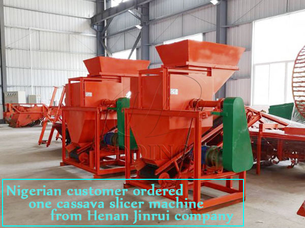 Nigerian customer ordered one cassava slicer machine from Henan Jinrui company