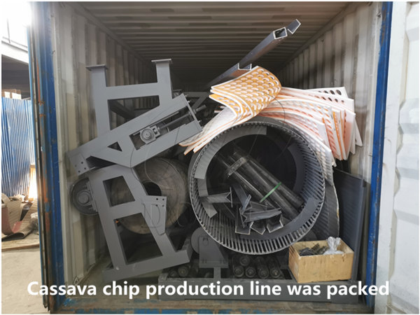 A set of cassava chip production line is delivered to Nigeria